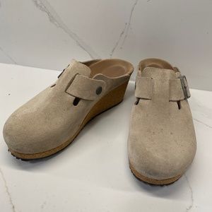 Birkenstock Papillio Fanny Clogs, Taupe, Size 38